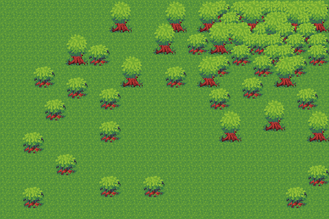 5棵简单的大自然像素树木动画素材