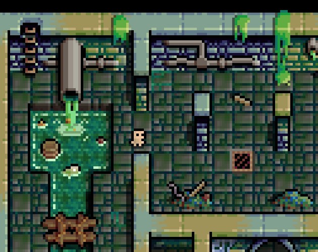 恶心的8*8迷你奇幻像素下水道瓷砖素材