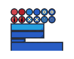 简单的像素游戏UI按钮和窗口素材