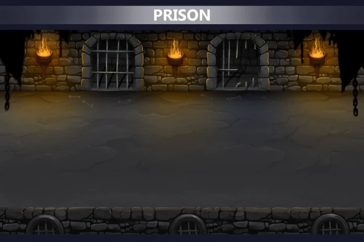 4个高品质视差效果横版2D城堡战斗背景图片素材