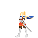 免费的像素中世纪女骑士动画角色素材