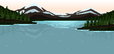 3个免费的静态像素山脉背景图片素材