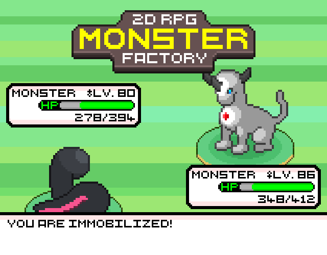 8个复古的怪物工厂静态像素回合制游戏怪物资产素材第六部分