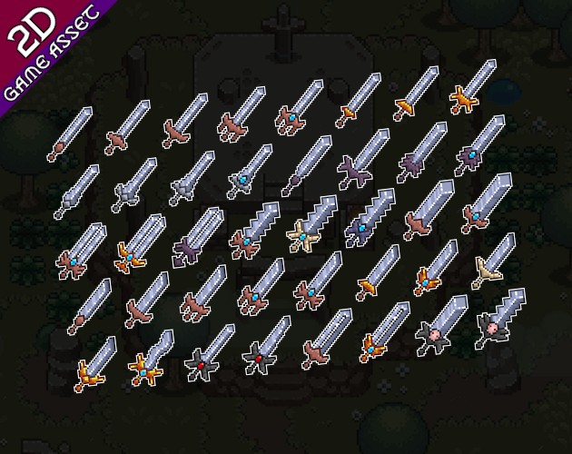 800+的32*32像素武器剑类物品图标素材