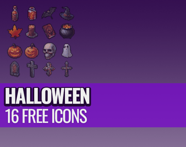 16个免费的32*32像素万圣节图标素材