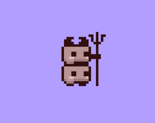 简单的像素双头恶魔NPC动画素材