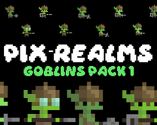 一组9个静态的像素哥布林素材