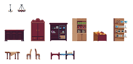 一款极其简单的单体建筑像素游戏资产素材