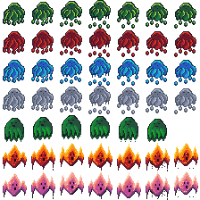 简单可爱的像素史莱姆素材