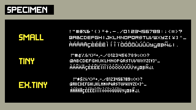 4种《合金装备：和平行者》重置像素字体素材