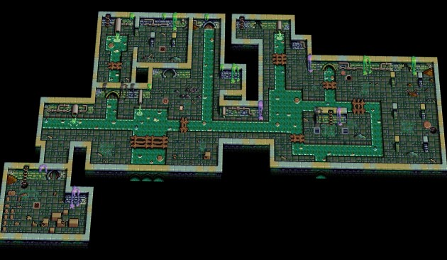 恶心的8*8迷你奇幻像素下水道瓷砖素材