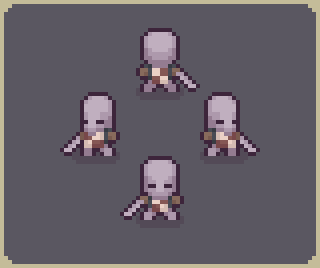 自上而下的四向像素重装骑士角色动画素材