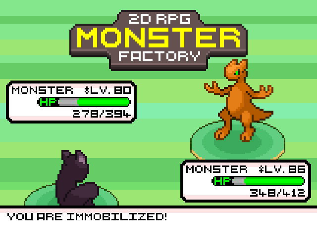 8个复古的怪物工厂静态像素回合制游戏怪物资产素材第六部分