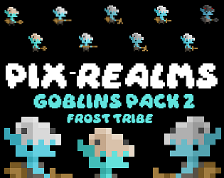 9个静态的像素冰霜哥布林素材