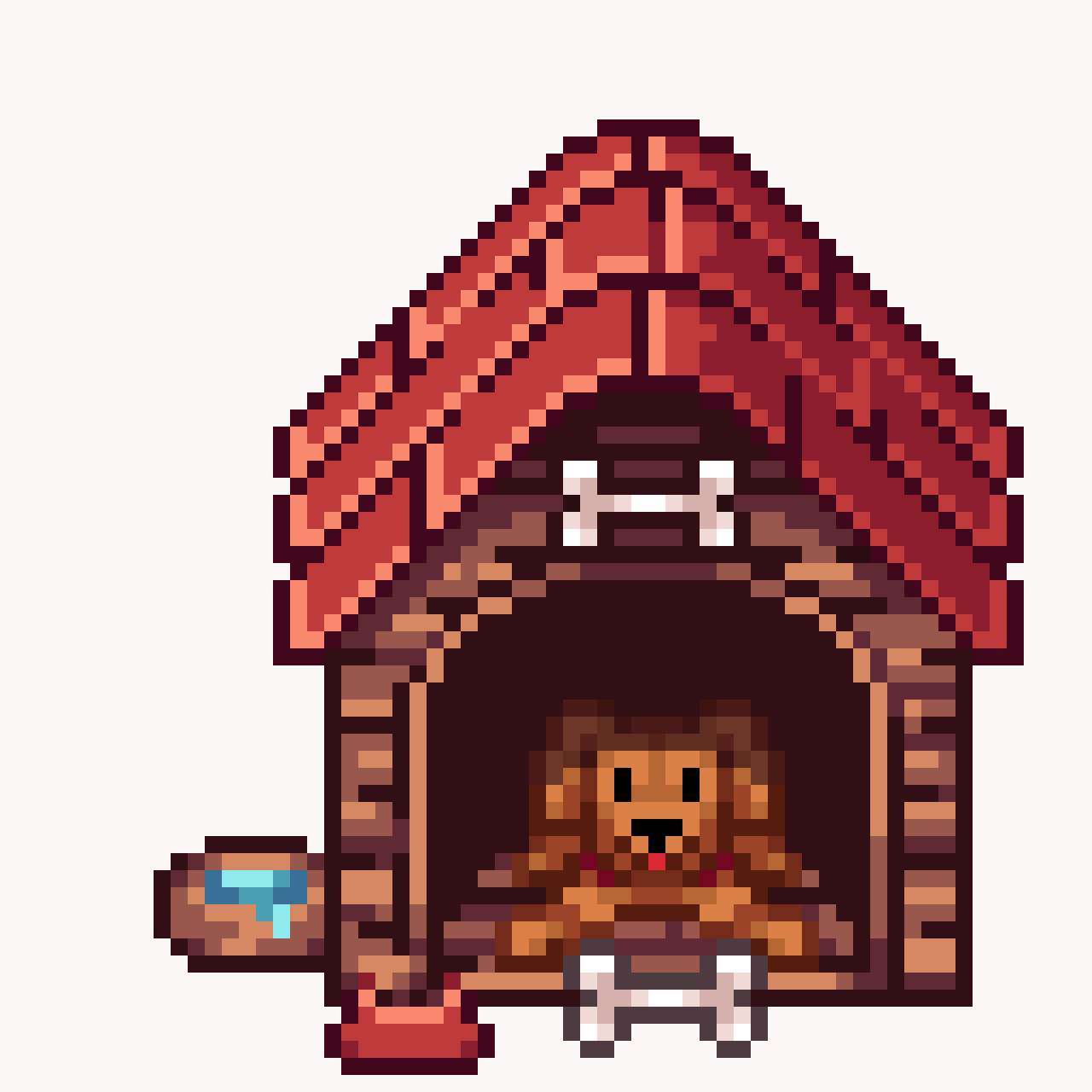 自上而下的像素猫和狗宠物道具素材