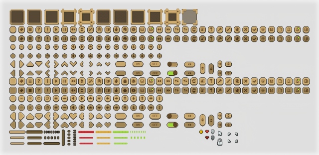 舒适的像素艺术图形用户界面GUI素材