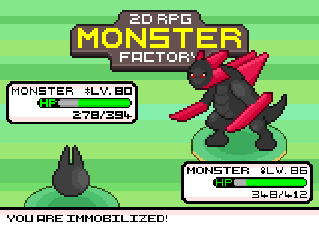 8个复古的怪物工厂静态像素回合制游戏怪物资产素材第六部分