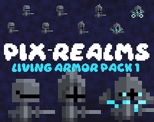 8个免费的静态像素活体盔甲人素材