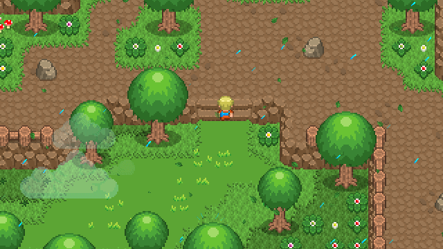 16*16的季节性像素农场游戏山脉图块集资产素材