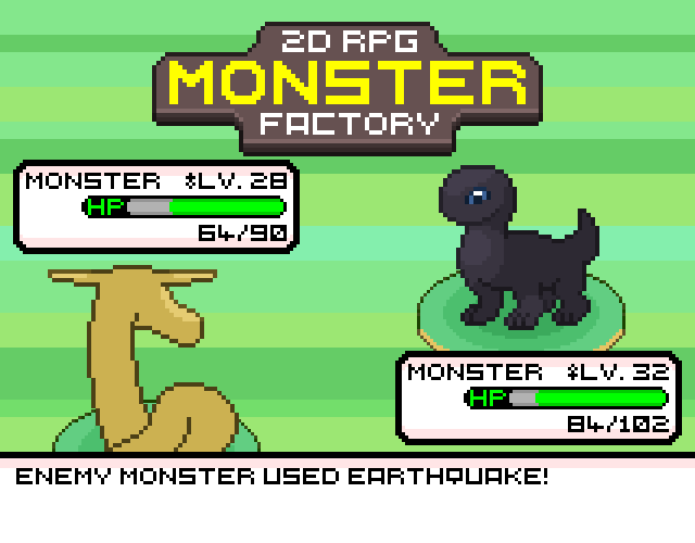 8个64*64的复古怪物工厂静态像素回合制游戏怪物资产素材第七部分