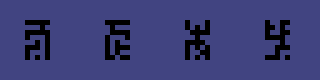 外星人风格像素字体文本字母数字和符号资产素材