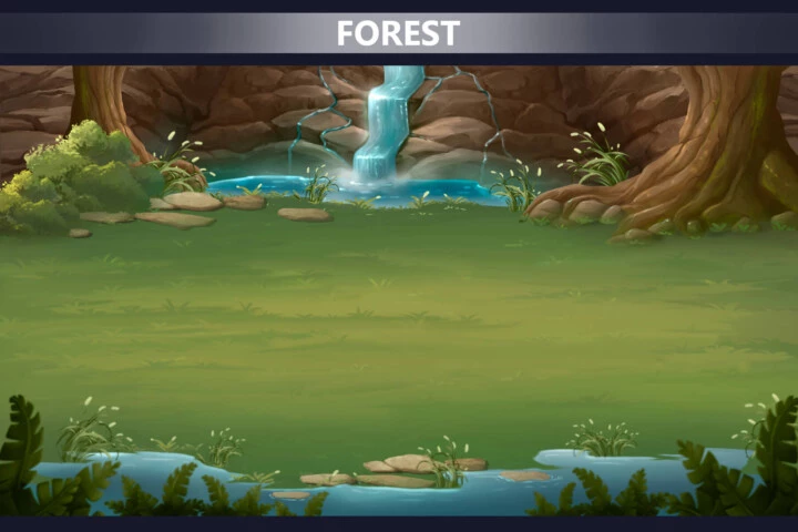 4个高清2D奇幻游戏战斗背景图片素材