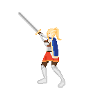 免费的像素中世纪女骑士动画角色素材