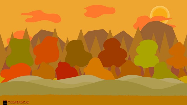 一组免费的4K矢量2D视差效果风景背景图片素材