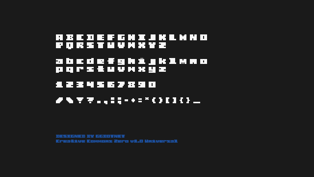 免费DarkByte像素字体素材