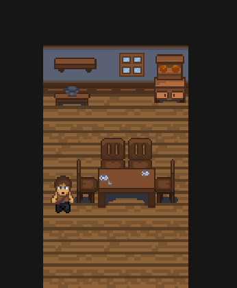 简洁干净的自上而下像素村庄内部装饰家居素材