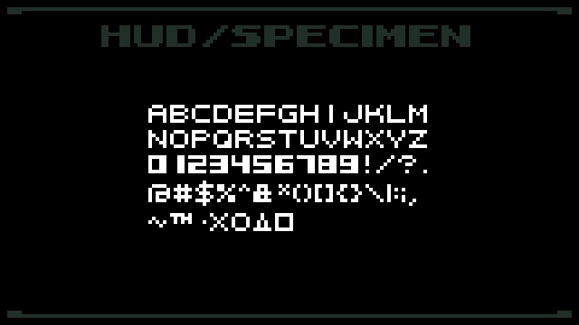 来自《合金装备》中的像素重现字体素材