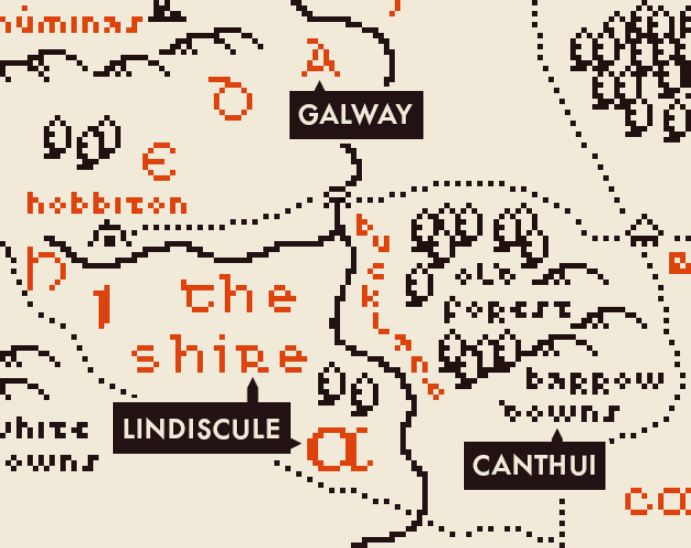 多种适合中世纪岛屿书写的安色尔像素字体素材