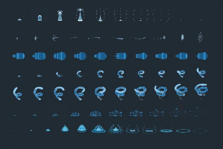10个精美的高质量2D水元素动画特效素材