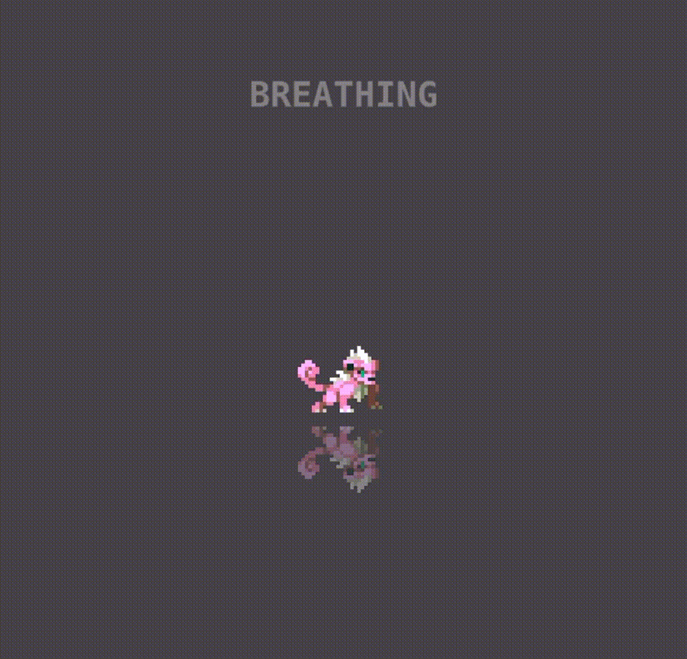 4种不同颜色的像素奇幻喷火蜥蜴动画素材