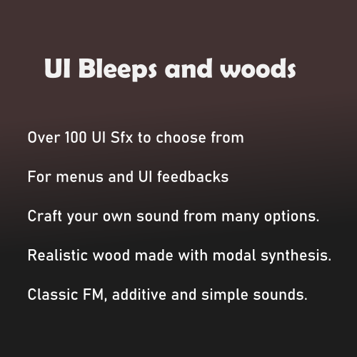 超过250种的游戏UI自定义音效素材