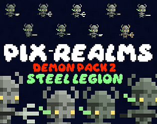 9个免费的静态像素恶魔军团士兵角色素材