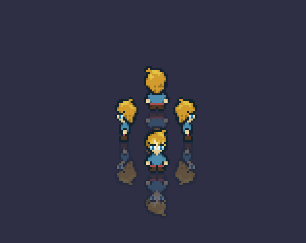 免费32*32自上而下的像素角色动画模板素材