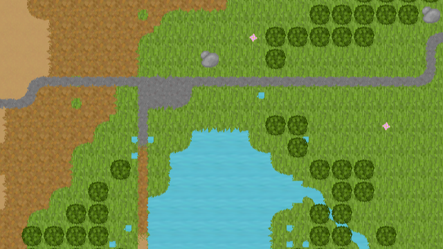 9个32*32自上而下的像素生物群系图块集素材