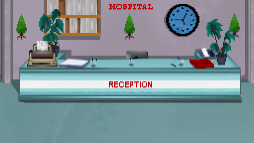 一组像素艺术医院主题的物品和设备素材