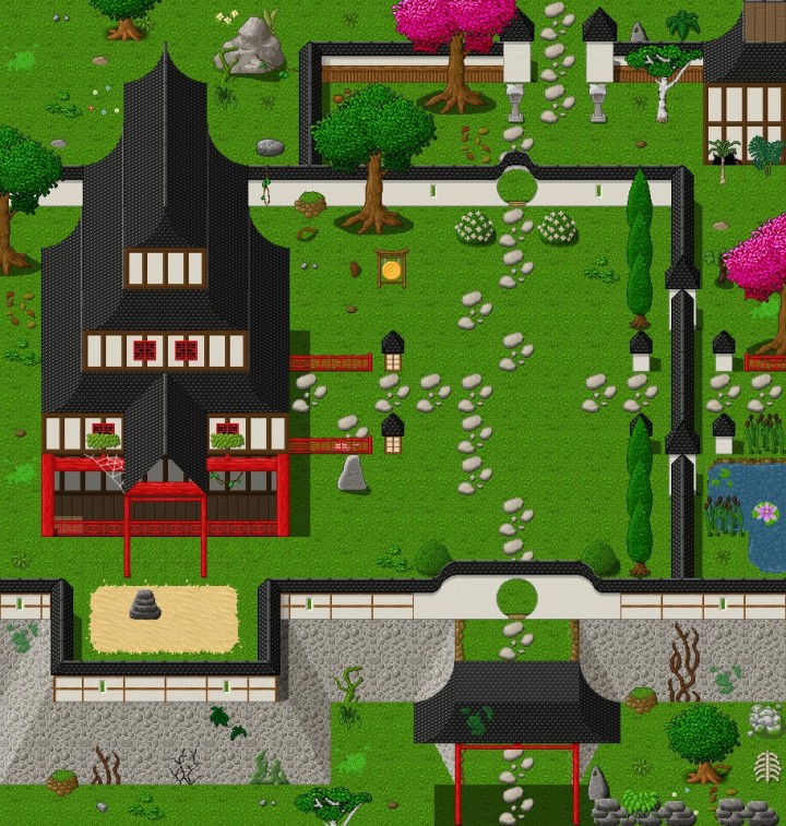 用于创建城镇、荒地和森林的像素图块集资产素材合集