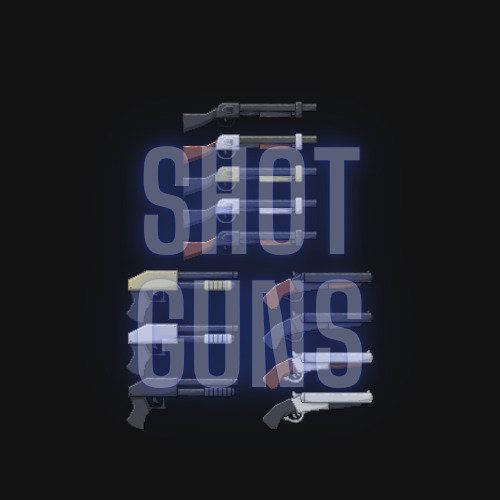 4个免费的像素武器霰弹枪素材