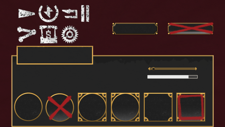 维多利亚折衷主义的2D蒸汽朋克视觉小说UI素材