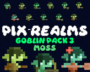 11个免费的静态像素苔藓地精素材