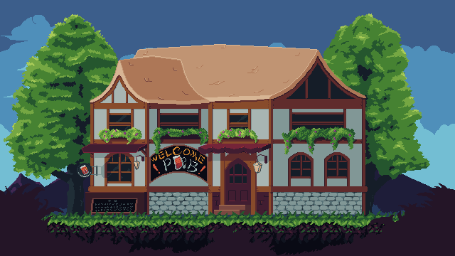 简单的像素商店店铺场景背景素材