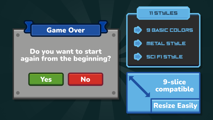 572个高品质的2D卡通GUI资产素材