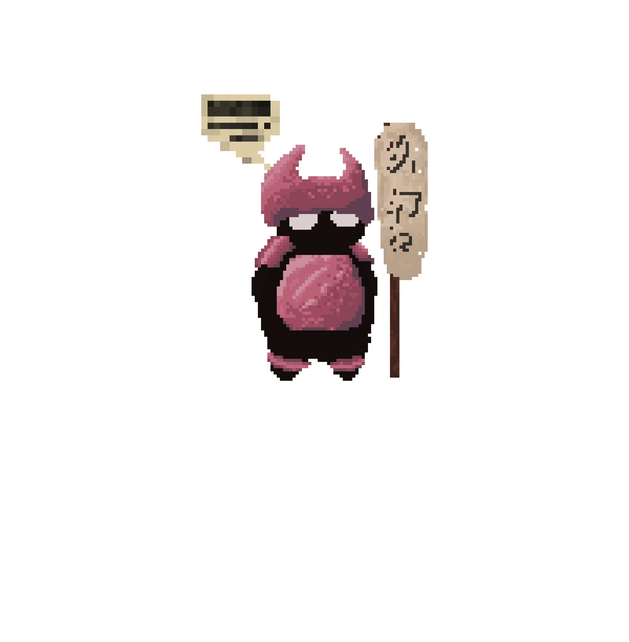 一个简单的像素旗帜守护者NPC动画素材