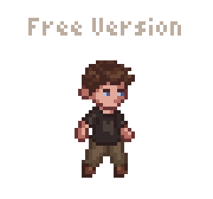 简单的免费双向像素男性角色动画素材