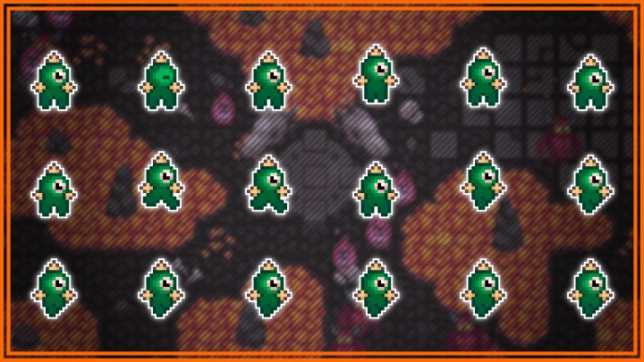 24个独特的像素游戏敌人动画素材