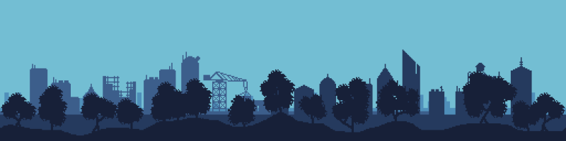 免费的视差效果像素城市背景图片素材