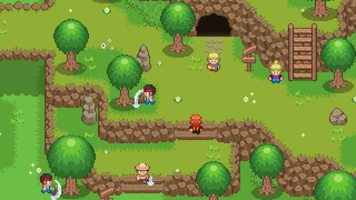 30个自上而下的四向像素农场游戏角色动画素材